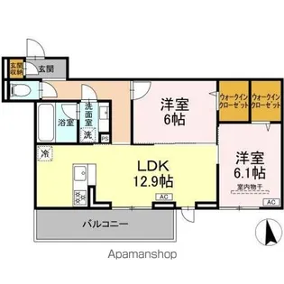ルボワ エスト【2階】の間取り