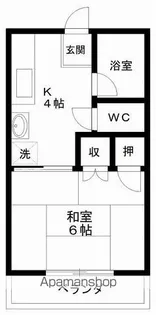 パステル富谷【202号室】の間取り