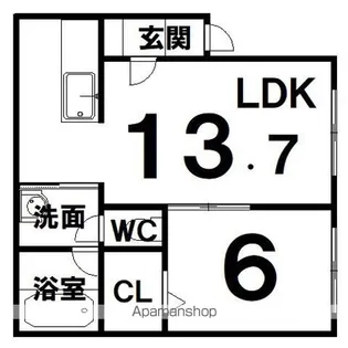 ALEGRIA(アレグリア)【103号室】の間取り