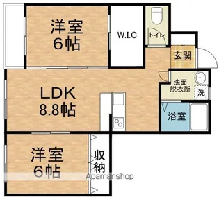 メルベージュN【202号室】の間取り