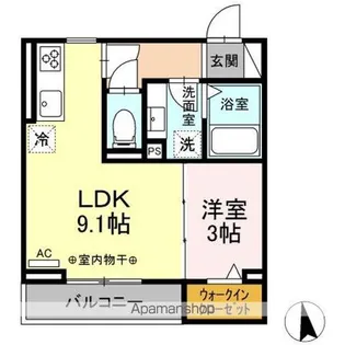 ONE TERMINAL PLACE(ワンターミナルプレイス)【2階】の間取り