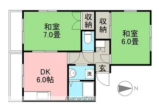 高橋コーポ 南棟【2階】の間取り