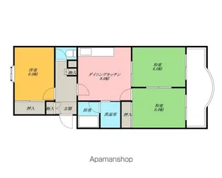 大阪府岸和田市下池田町1丁目【マンション】の間取り