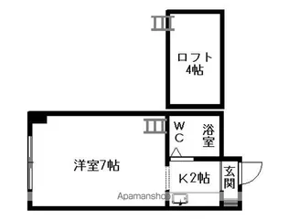 クィーン南5条【6階】の間取り