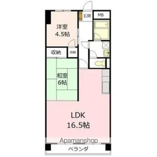ヴィラージュ歌里【3階】の間取り