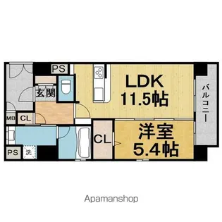 アグレアーブル【607号室】の間取り