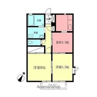 クレストヒルズ【201号室】の間取り