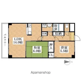 ベルハイム・S【402号室】の間取り