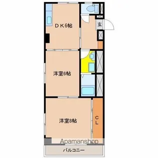 シャンテひえだⅡ【2階】の間取り