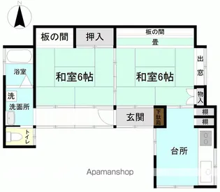 福島県いわき市平字六間門【一戸建】の間取り