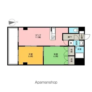 TWINVILLA A館【402号室】の間取り