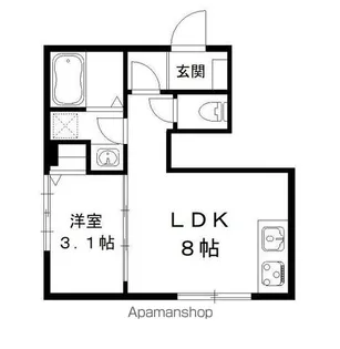 エミリー柏【101号室号室】の間取り