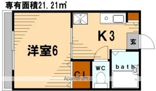 ミレーニアA【202号室】の間取り