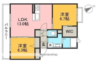 シャーメゾン スマイル【2階】の間取り