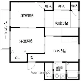 アメニティゾーン沖野【2階】の間取り