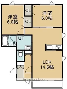 メゾン白楊【203号室】の間取り