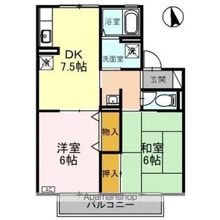 セジュール渡辺【2階】の間取り