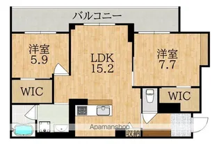 ジェイエイチエスプレミア学園前【3階】の間取り