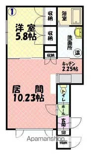 LIBERALⅡ【101号室】の間取り