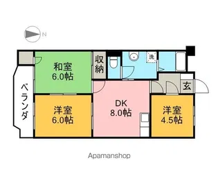 パークマンション東栄【302号室】の間取り