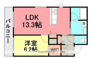 シャーメゾン槐(シャーメゾンエンジュ)【202号室】の間取り