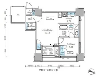 富ヶ谷スプリングス【6階】の間取り