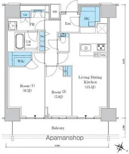 ロイヤルパークスER万代【9階】の間取り