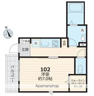MIYABI ミヤビ【102号室号室】の間取り