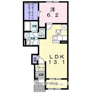 ハウス SANSAN【1階】の間取り
