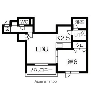 ハイムテイネ1・2【303号室】の間取り