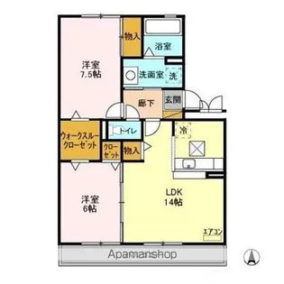 ベルデュール A・B【1階】の間取り