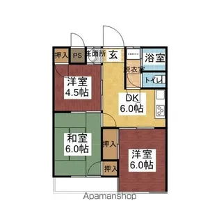 コンフォート久万ノ台【401号室】の間取り