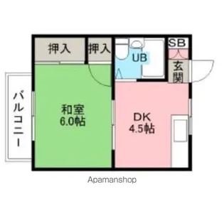 グリーンハイツ【207号室】の間取り