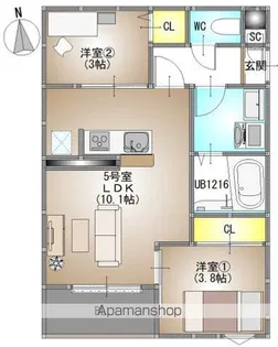 REGALEST ROIS (レガリスト ロア)【305号室号室】の間取り