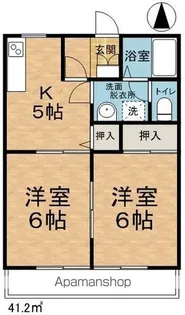 ディアコートA【101号室】の間取り