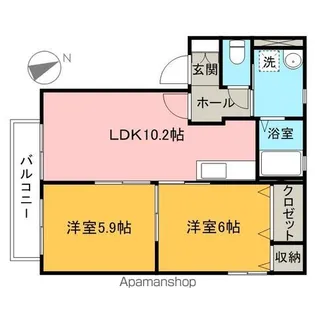 リバーサイド堂平【2階】の間取り