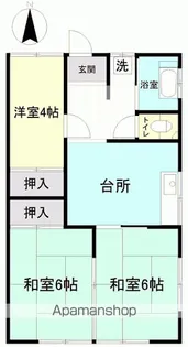 石田アパート【2階】の間取り