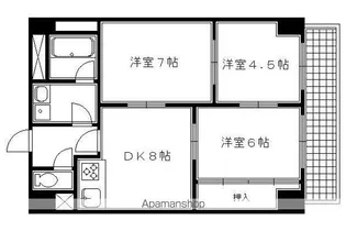SAKIZO VILLA烏丸四条【502号室】の間取り