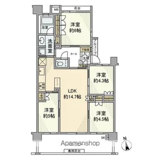 エコヴィレッジ和光新街区【1階】の間取り