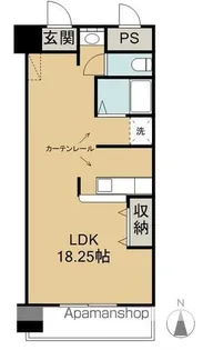 ひまわりやなべ【408号室】の間取り