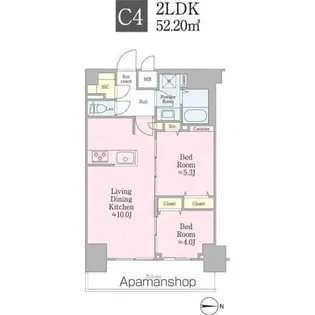 クロスレジデンス飯田橋【11階】の間取り