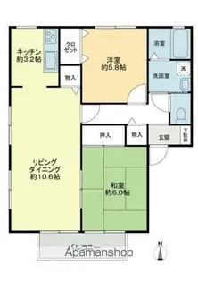 フォブールあじさいC【1階】の間取り