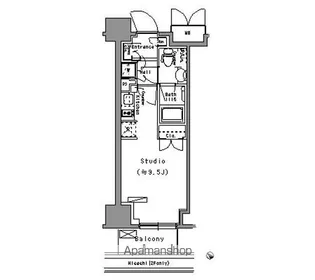 パークアクシス台東根岸【8階】の間取り