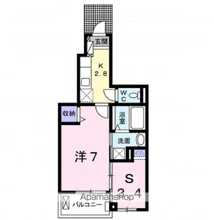 プリムヴェール【1階】の間取り