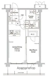 ヒューリックレジデンス新宿戸山【1階】の間取り