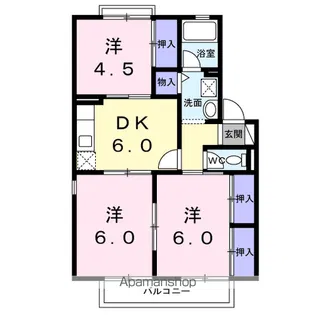 ガーデンシティ桜町C棟【2階】の間取り