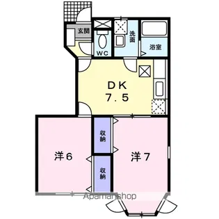 ビオスB【1階】の間取り