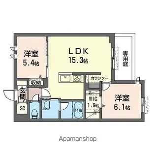 ル・レイヴ【101号室】の間取り