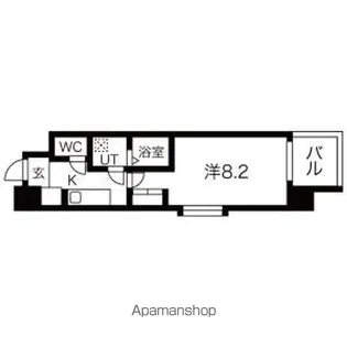 アーバンフラッツ五条堀川【4階】の間取り
