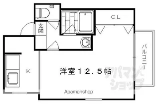 サンフローラ丸太町【505A号室】の間取り